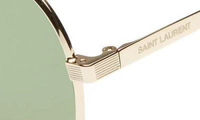 Saint Laurent Classic 11 Zero 60mm Aviator Sunglasses In Brown