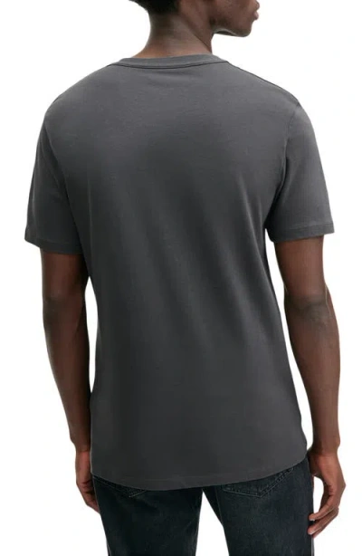 Allsaints Brace Brushed Cotton Crew Neck T-shirt In Carter Grey
