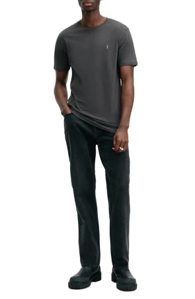 Allsaints Brace Brushed Cotton Crew Neck T-shirt In Carter Grey