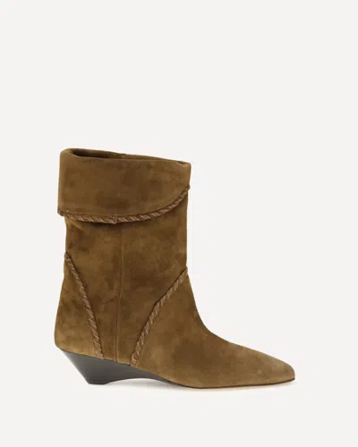 Isabel Marant Edoa-gb Ankle Texan Boot Boots Black In Brown