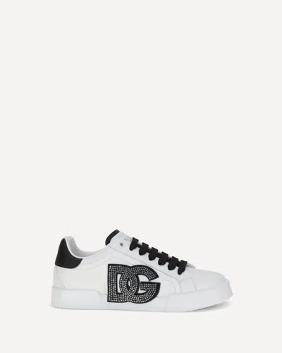 Dolce & Gabbana Portofino Light Strobel Sneakers In White