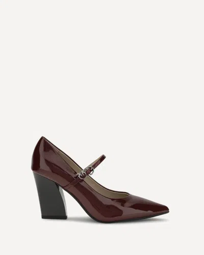 Pinko Bordeaux Calf Leather Bos Taurus High Heel Pumps In Burgundy