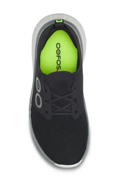 Oofos Oomy Stride Sneaker In Black