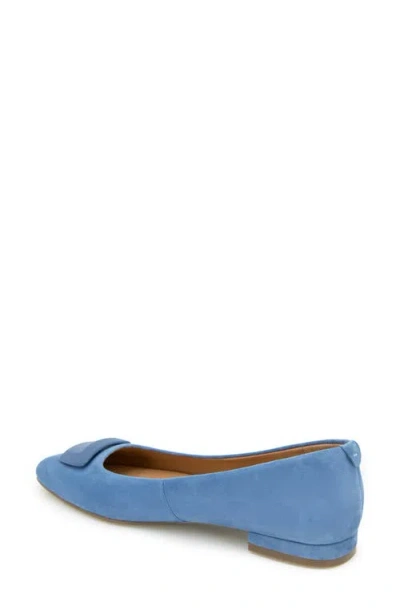 Gentle Souls Women's Hanette Square Toe Suede Flats In Blue