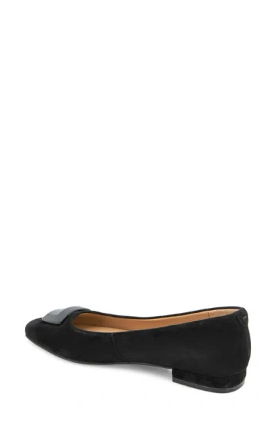 Gentle Souls Women's Hanette Square Toe Suede Flats In Black