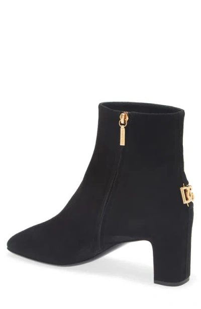Dolce & Gabbana Suede Ankle Boot In Black