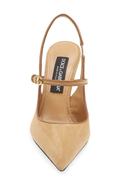 Dolce & Gabbana Suede And Nappa Leather Slingback