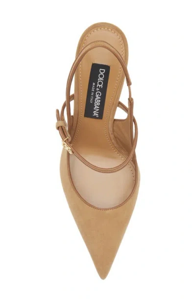 Dolce & Gabbana Suede And Nappa Leather Slingback