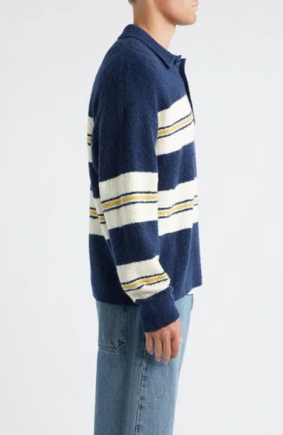 Bp. Stripe Oversize Polo Sweater In Blue