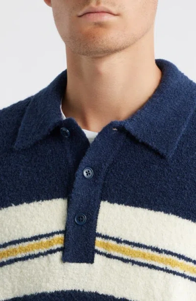Bp. Stripe Oversize Polo Sweater In Blue