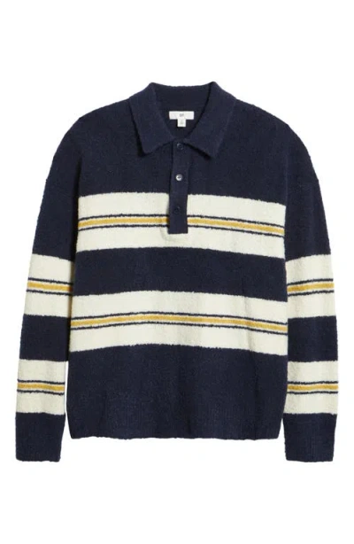 Bp. Stripe Oversize Polo Sweater In Blue