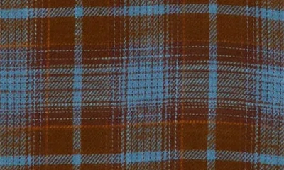 Treasure & Bond Ombré Check Slub Cotton Flannel Button-up Shirt In Brown