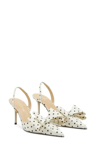 Mach&mach Mach & Mach Le Cadeau Bow Polka Dot Slingback Pump In Multi