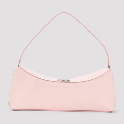 Jacquemus Le Calisso Pink Shoulder Bag With Engraved Snap Button In Leather In Pink