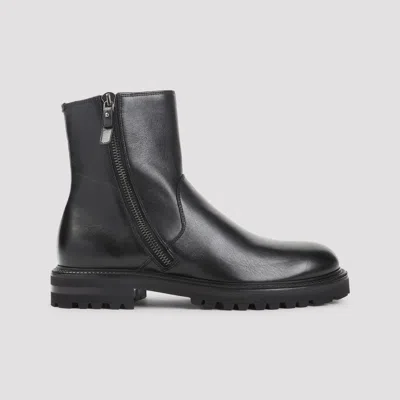 Giorgio Armani Ankle-length Monobloc Rubber Outsole Boots In Black