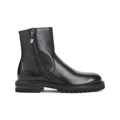 Giorgio Armani Ankle-length Monobloc Rubber Outsole Boots In Black