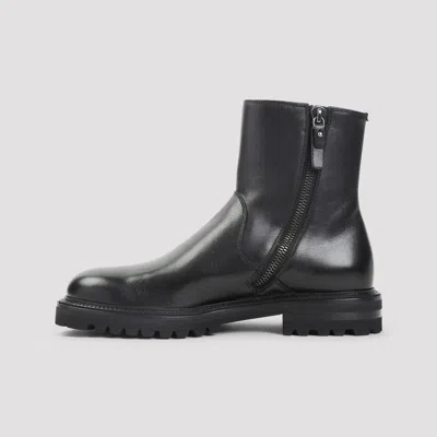 Giorgio Armani Ankle-length Monobloc Rubber Outsole Boots In Black