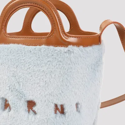 Marni Plush Bucket Handbag With Adjustable Strap In Pink