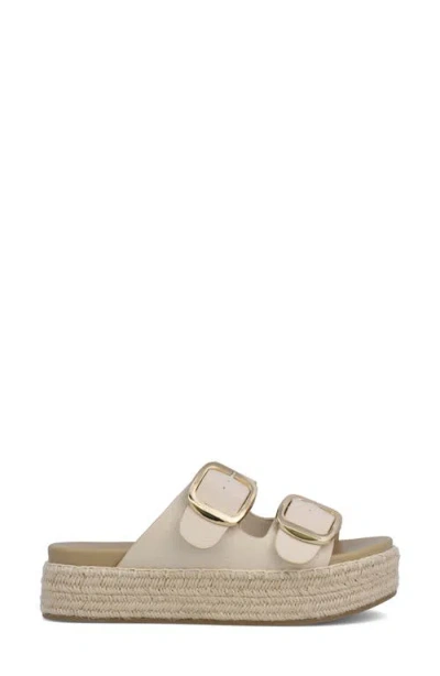 Mia Women's Shai Double Buckle Slip-on Slide Sandals In Neutral
