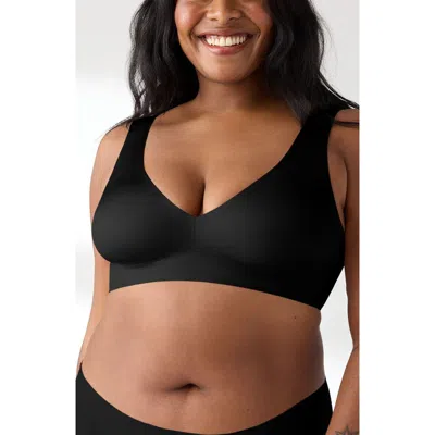 True & Co. True & Co Shiny Wireless Unlined Bra In Black