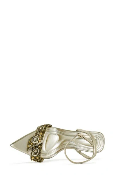 Azalea Wang Mael Ankle Strap Sandal In Gold
