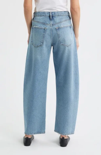 Frame The Loose Rigid High-rise Curved Jeans In Blue