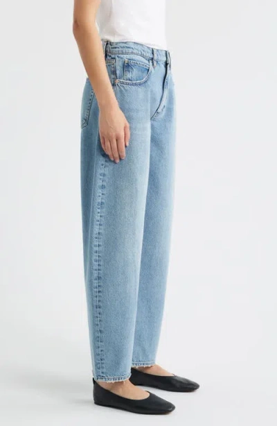 Frame The Loose Rigid High-rise Curved Jeans In Blue