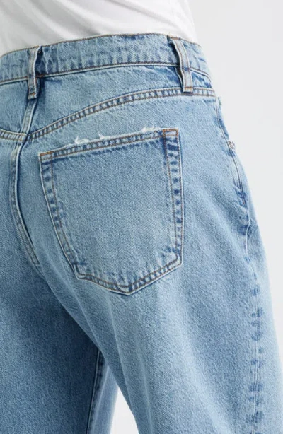 Frame The Loose Rigid High-rise Curved Jeans In Blue