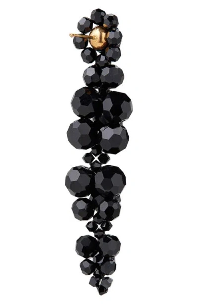 Simone Rocha Cluster Crystal-embellished Drop Earrings In Black