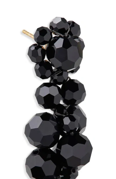 Simone Rocha Cluster Crystal-embellished Drop Earrings In Black