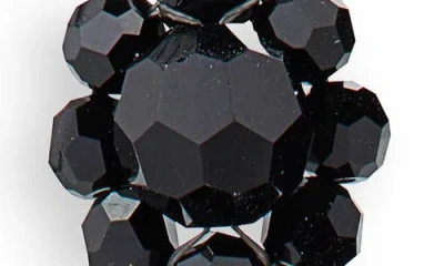 Simone Rocha Cluster Crystal-embellished Drop Earrings In Black