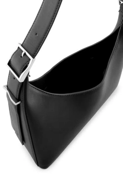 Behno Danny Flatiron Leather Shoulder Bag In Black