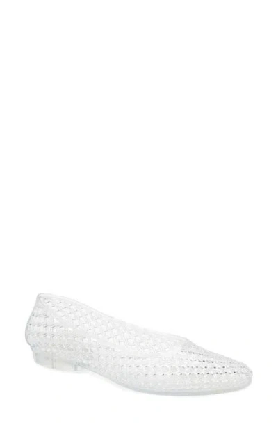Jeffrey Campbell Sunnie Jelly Loafer Flat In Transparent