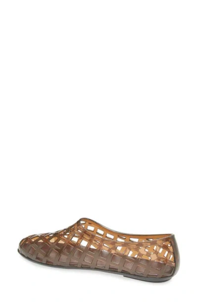 Jeffrey Campbell Women's Jellz Caged Ballet Jelly Flats In Brown