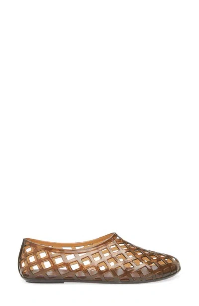 Jeffrey Campbell Women's Jellz Caged Ballet Jelly Flats In Brown