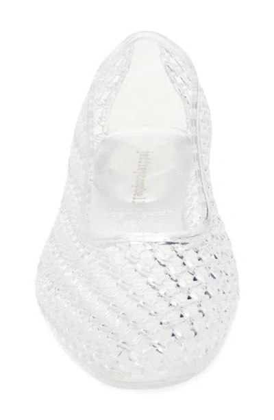 Jeffrey Campbell Sunnie Jelly Loafer Flat In Transparent