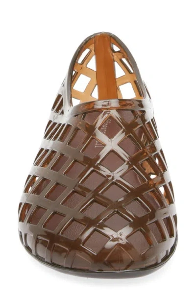 Jeffrey Campbell Women's Jellz Caged Ballet Jelly Flats In Brown