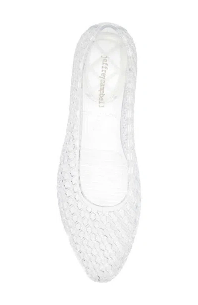 Jeffrey Campbell Sunnie Jelly Loafer Flat In Transparent