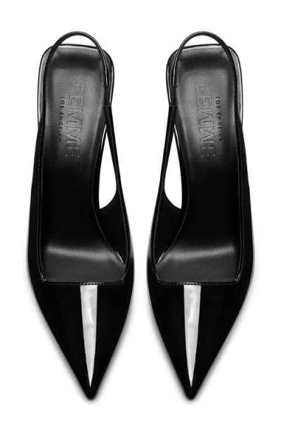 Femme La G63 Slingback Pump In Black