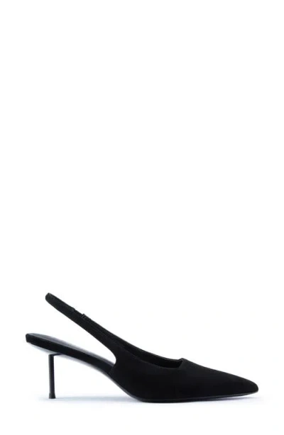 Femme La 55mm Slingback Pointed-toe Pumps In Black
