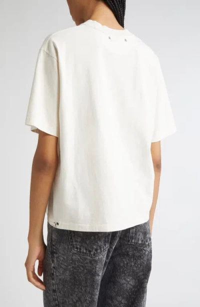 Golden Goose White T-shirt With Rose In White
