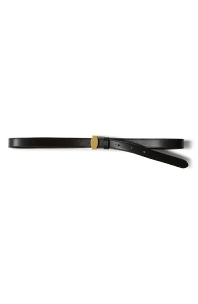 Veronica Beard Dash Leather Belt In Black