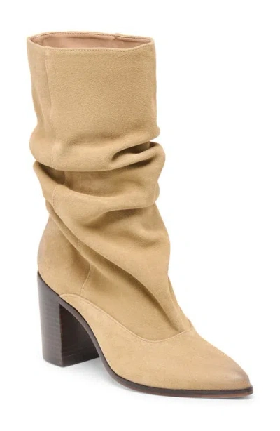 Dolce Vita Talina Wide Calf Boots Dk Taupe Suede In Neutral
