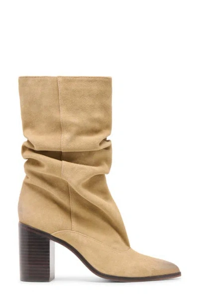 Dolce Vita Talina Wide Calf Boots Dk Taupe Suede In Neutral