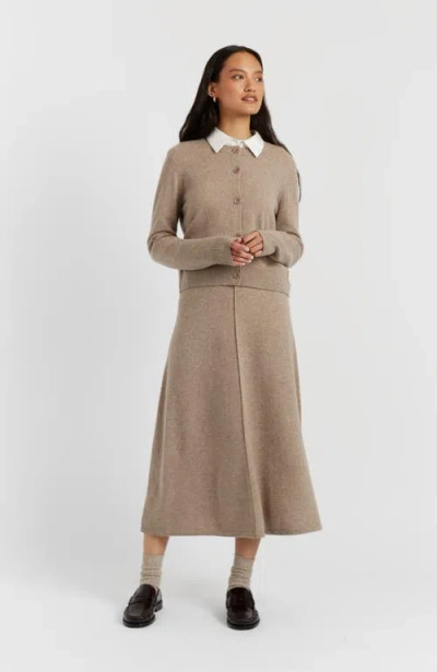 Chinti & Parker Wool Cashmere Blend Crew Neck Cropped Cardigan In Multi