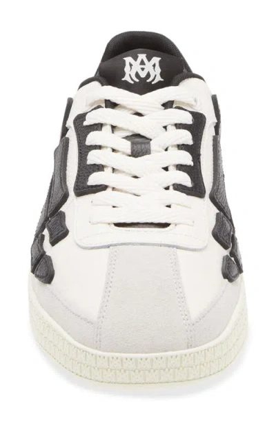 Amiri Multicolor Leather And Suede Pacific Bones Sneakers In Black