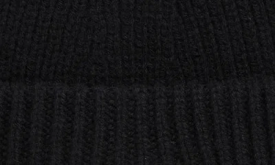 Acne Studios Pansy Face Patch Rib Wool Beanie In Black