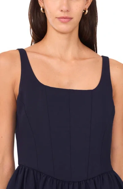 Cece Women's Sleeveless Corset Bodice Mini Fit & Flare Dress In Blue
