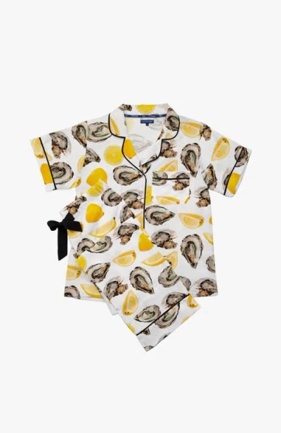 Katie Kime The World Is Your Oyster Short Set In Yellow