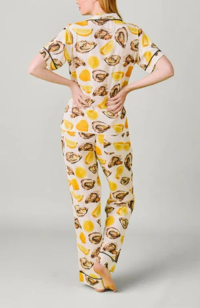 Katie Kime The World Is Your Oyster Short Set In Yellow